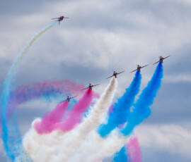 Pictured is a Royal Air Force Aerobatic Team (RAFAT) six‑ship display arrival.
This image forms part of a wider collection captured on the day to document the Royal Air Force Aerobatic Team’s display activity.
Photo captured by AS1 Samuel Marcham, 14 June 2026.